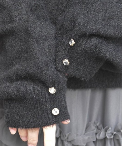 axes femme(アクシーズファム)の「スパンコールロゴ刺繍ニット(ニット/セーター・レディース・ピンク/キナリ/ブラック・FREE)」の9枚目の写真