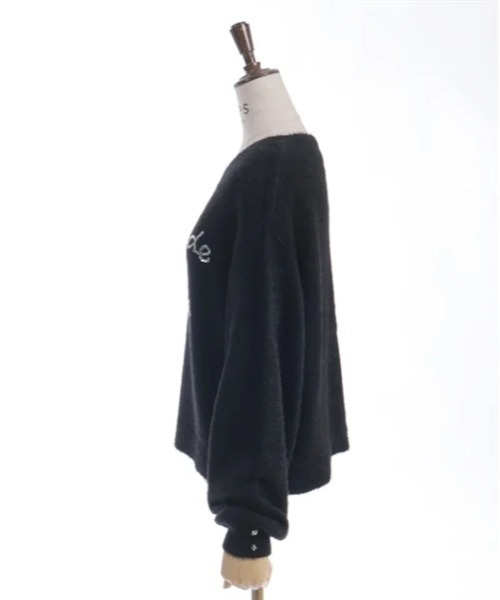 axes femme(アクシーズファム)の「スパンコールロゴ刺繍ニット(ニット/セーター・レディース・ピンク/キナリ/ブラック・FREE)」の11枚目の写真