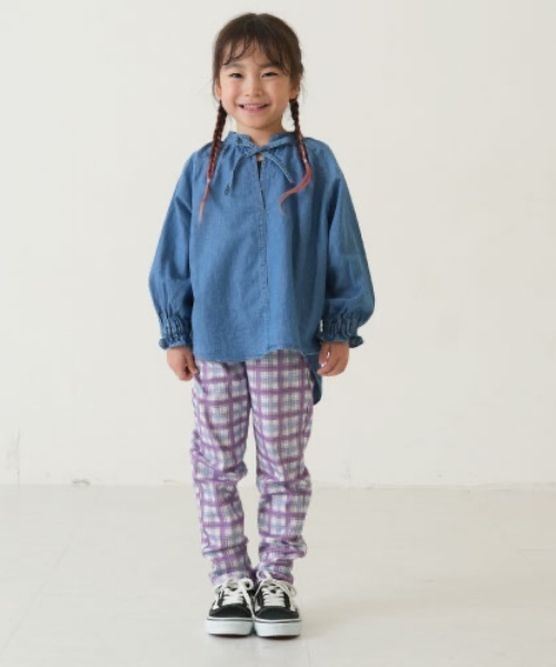 and D. petit main（アンドディープティマイン）の「【365D.】【防汚加工】デイリーガラフライスレギンス（レギンス/スパッツ・キッズ・ラベンダー/ブラック/サックスブルー/ライトグレー/ベージュ・140cm/130cm/120cm/100cm/110cm/90cm）」の11枚目の写真