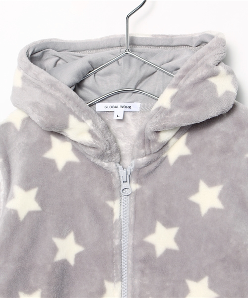 GLOBAL WORK（グローバルワーク）の「【キッズ】ミミツキボアZIPパーカー/568937（パーカー・キッズ・ホワイト系その他/ブラック/グレー・LARGE/MEDIUM/X-LARGE/SMALL）」の5枚目の写真