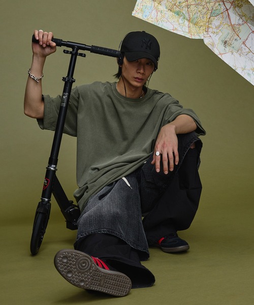 Nebula Fusion(ネビュラフュージョン)の「Loose silhouette cut-off design pigment T-shirt/ルーズシルエットカットオフデザインピグメントTシャツ(Tシャツ/カットソー・メンズ・ブラック/グレー・M/L)」の19枚目の写真