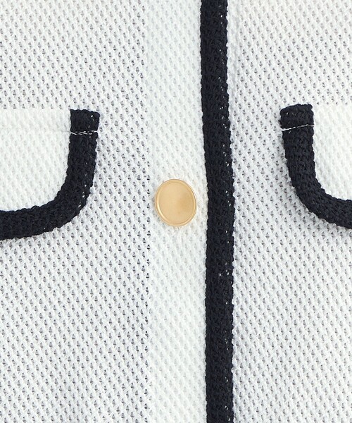 green label relaxing（グリーンレーベルリラクシング）の「ライトラッセル ジャケット ハオリ（カーディガン/ボレロ・レディース・オフホワイト/ネイビー/その他1・FREE）」の14枚目の写真