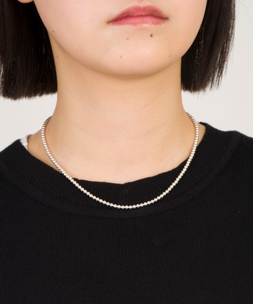 Harpo(アルポ)の「【Harpo/アルポ】シルバー ネックレス ナバホパール ビーズ3mm/全長16cm(ネックレス・レディース・シルバー・FREE)」の6枚目の写真