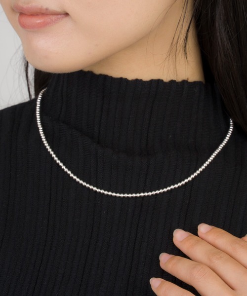 Harpo(アルポ)の「【Harpo/アルポ】シルバー ネックレス ナバホパール ビーズ3mm/全長16cm(ネックレス・レディース・シルバー・FREE)」の4枚目の写真