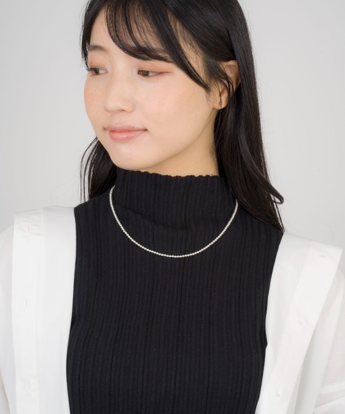 Harpo(アルポ)の「【Harpo/アルポ】シルバー ネックレス ナバホパール ビーズ3mm/全長16cm(ネックレス・レディース・シルバー・FREE)」の5枚目の写真