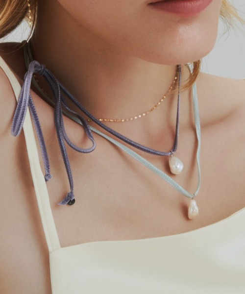 Les bonbonパールネックレス les bonbon】blanc pearl choker/ブラン パール チョーカー