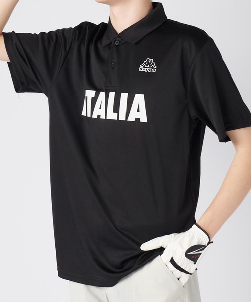 Kappa(カッパ)の「ITALIA 半袖ポロシャツ(ポロシャツ・メンズ・ネイビー/ホワイト/ブラック×ブラック/ブラック・MEDIUM/X-LARGE/LARGE)」の3枚目の写真