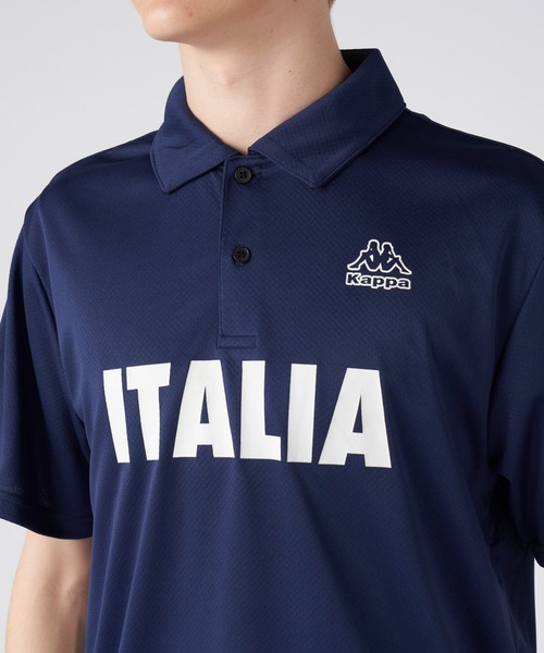 Kappa(カッパ)の「ITALIA 半袖ポロシャツ(ポロシャツ・メンズ・ネイビー/ホワイト/ブラック×ブラック/ブラック・MEDIUM/X-LARGE/LARGE)」の8枚目の写真