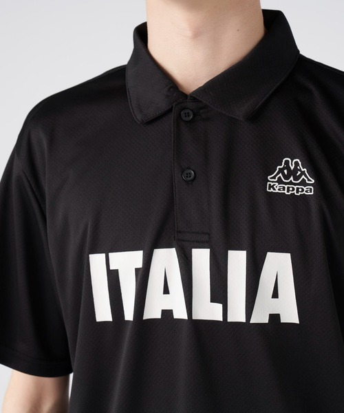 Kappa(カッパ)の「ITALIA 半袖ポロシャツ(ポロシャツ・メンズ・ネイビー/ホワイト/ブラック×ブラック/ブラック・MEDIUM/X-LARGE/LARGE)」の18枚目の写真