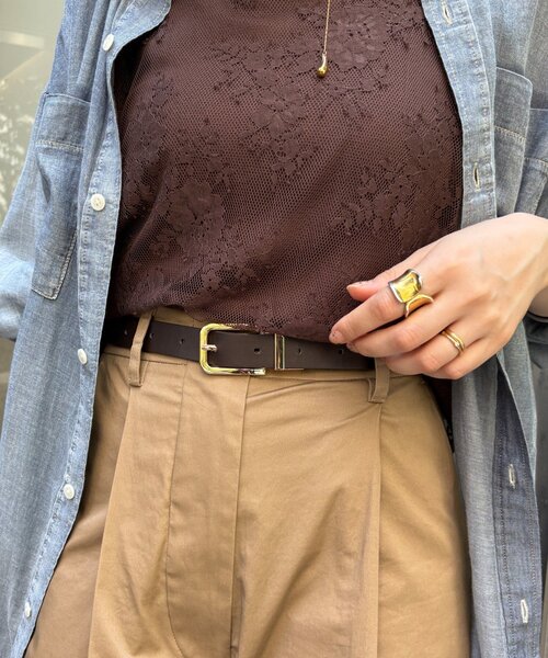 DouDou(ドゥドゥ)の「リバーシブルベルト(ベルト・レディース・ブラック/ブラウン・FREE)」の3枚目の写真