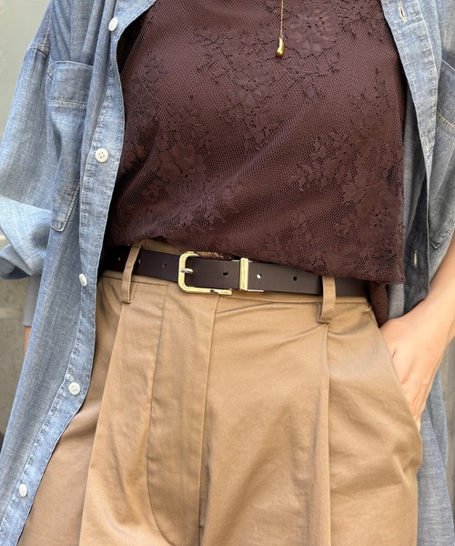 DouDou(ドゥドゥ)の「リバーシブルベルト(ベルト・レディース・ブラック/ブラウン・FREE)」の2枚目の写真