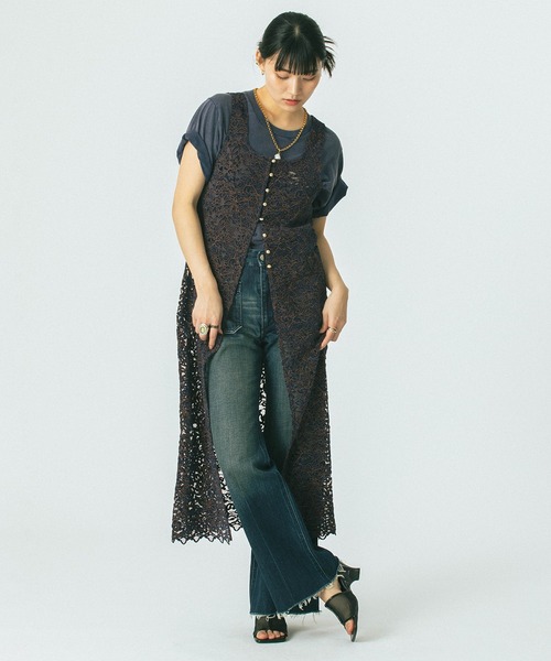 ROSE BUD(ローズバッド)の「(mag.by c)LACE SLEEVELESS DRESS(ワンピース・レディース・ホワイト/ネイビー・ONE SIZE)」の10枚目の写真