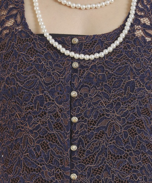 ROSE BUD(ローズバッド)の「(mag.by c)LACE SLEEVELESS DRESS(ワンピース・レディース・ホワイト/ネイビー・ONE SIZE)」の6枚目の写真