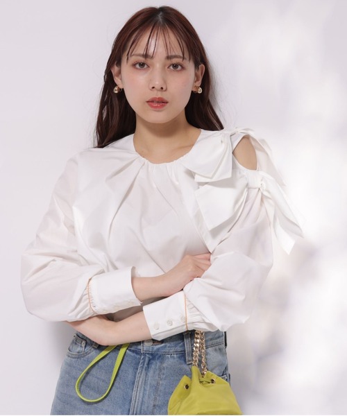 Mystrada - 【まあぁ】Mystrada マイストラーダ  リボンシャツ 2点 Mystrada（マイストラーダ）の「リボンデザインキャミ（シャツ