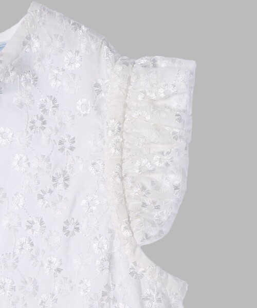 agnes b.（アニエスベー）の「TW11 L ROBE BLOOMER ベビー ワンピースブルマ（ロンパース・キッズ・ホワイト・18M/6MONTH/2YEAR/1YEAR）」の4枚目の写真