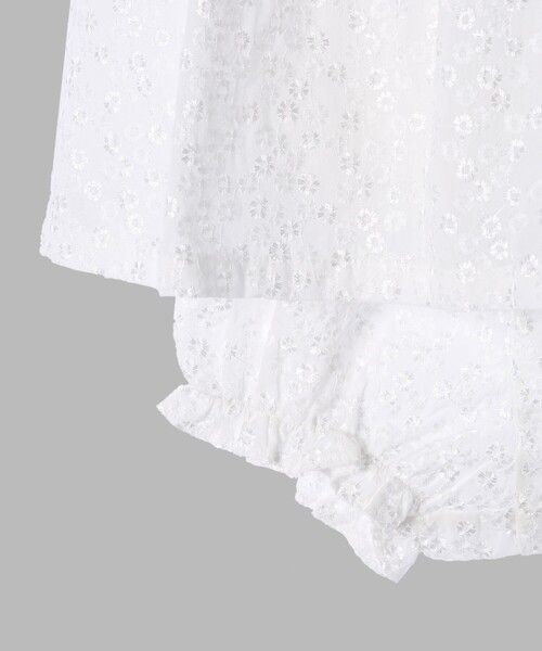 agnes b.（アニエスベー）の「TW11 L ROBE BLOOMER ベビー ワンピースブルマ（ロンパース・キッズ・ホワイト・18M/6MONTH/2YEAR/1YEAR）」の6枚目の写真