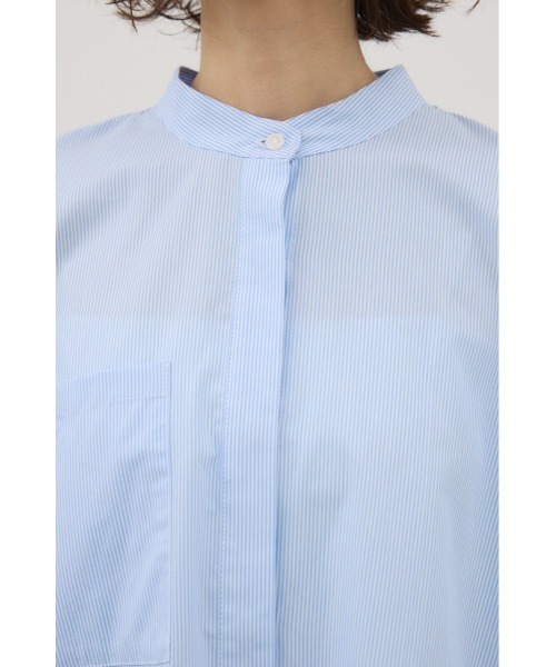 crie conforto（クリーコンフォルト）の「シャーリングスリーブシャツ 長袖 / 秋服 / 冬服（シャツ/ブラウス・レディース・ホワイト/ブルー系その他/ブラック系その他・FREE）」の8枚目の写真