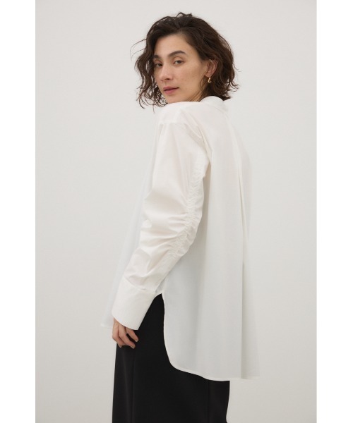 crie conforto（クリーコンフォルト）の「シャーリングスリーブシャツ 長袖 / 秋服 / 冬服（シャツ/ブラウス・レディース・ホワイト/ブルー系その他/ブラック系その他・FREE）」の14枚目の写真