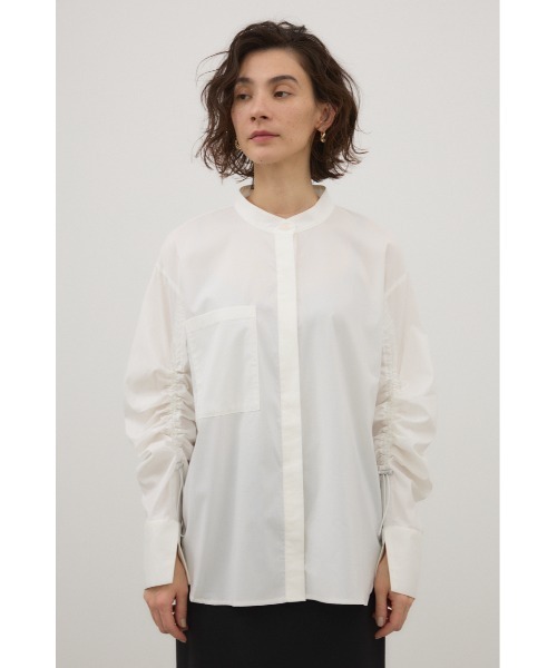 crie conforto（クリーコンフォルト）の「シャーリングスリーブシャツ 長袖 / 秋服 / 冬服（シャツ/ブラウス・レディース・ホワイト/ブルー系その他/ブラック系その他・FREE）」の17枚目の写真