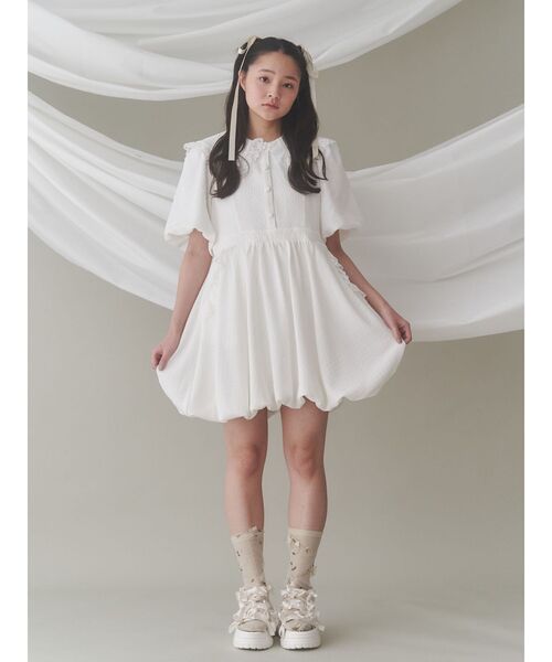 merry jenny（メリージェニー）の「バルーンパフミニワンピース（ワンピース・レディース・ブラック/オフホワイト・FREE）」の21枚目の写真