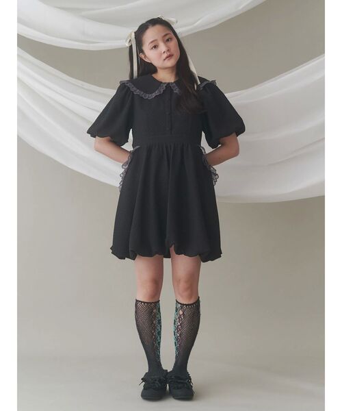 merry jenny（メリージェニー）の「バルーンパフミニワンピース（ワンピース・レディース・ブラック/オフホワイト・FREE）」の15枚目の写真