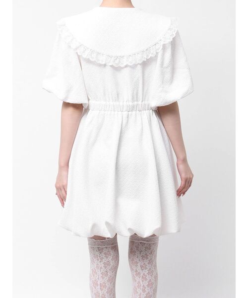 merry jenny（メリージェニー）の「バルーンパフミニワンピース（ワンピース・レディース・ブラック/オフホワイト・FREE）」の5枚目の写真