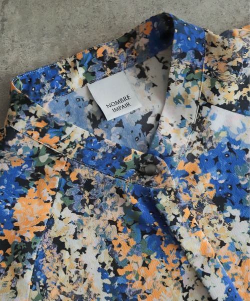 NOMBRE IMPAIR(ノンブルアンペール)の「インクジェットフラワー スタンドネックブラウス(シャツ/ブラウス・レディース・ブルー/イエロー・FREE)」の14枚目の写真