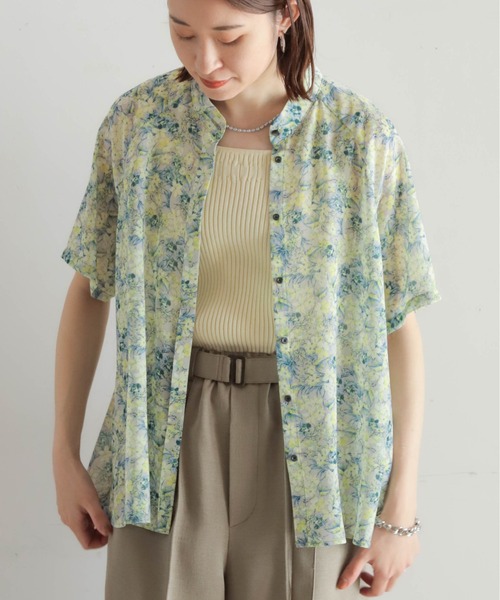 NOMBRE IMPAIR(ノンブルアンペール)の「インクジェットフラワー スタンドネックブラウス(シャツ/ブラウス・レディース・ブルー/イエロー・FREE)」の22枚目の写真