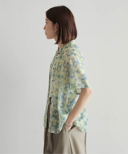 NOMBRE IMPAIR(ノンブルアンペール)の「インクジェットフラワー スタンドネックブラウス(シャツ/ブラウス・レディース・ブルー/イエロー・FREE)」の18枚目の写真