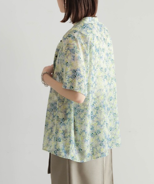 NOMBRE IMPAIR(ノンブルアンペール)の「インクジェットフラワー スタンドネックブラウス(シャツ/ブラウス・レディース・ブルー/イエロー・FREE)」の20枚目の写真