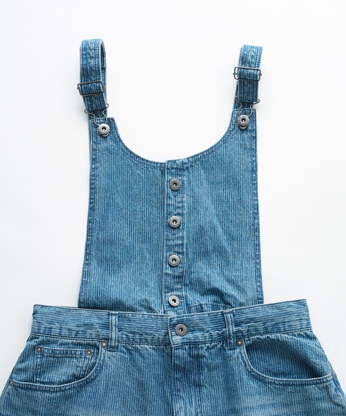 FREAK'S STORE(フリークスストア)の「NAUTICA JEANS CO./ノーティカジーンズ ヒッコリー 2WAYデニムサロペット(サロペット/オーバーオール・レディース・ネイビー/サックスブルー・フリ-)」の10枚目の写真