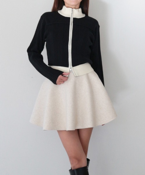 AMBIENT(アンビエント)の「ニットジップカーディガン(カーディガン/ボレロ・レディース・ブラック系その他/アイボリー/グレー/ブルー系その他・FREE)」の14枚目の写真