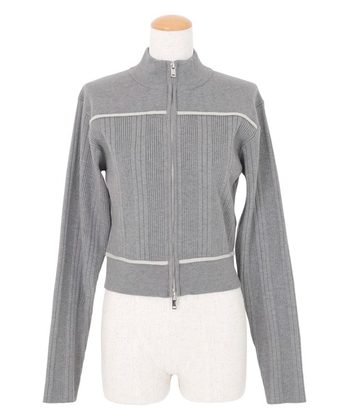 AMBIENT(アンビエント)の「ニットジップカーディガン(カーディガン/ボレロ・レディース・ブラック系その他/アイボリー/グレー/ブルー系その他・FREE)」の7枚目の写真