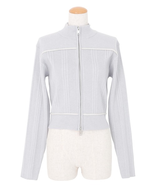 AMBIENT(アンビエント)の「ニットジップカーディガン(カーディガン/ボレロ・レディース・ブラック系その他/アイボリー/グレー/ブルー系その他・FREE)」の8枚目の写真