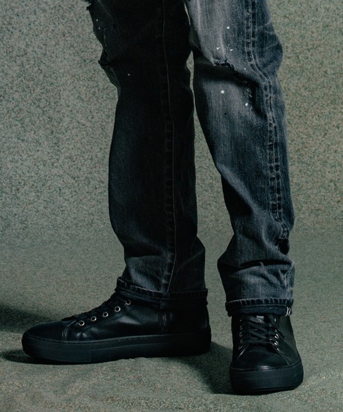 CRIMIE（クライミー）の「DYLAN HGH CUT ZIP SNEAKER（スニーカー・メンズ・ブラック×ブラック/ブラック×ホワイト・10(28.0cm)/9(27.0cm)/7(25cm)/11(29cm)/8(26cm)）」の4枚目の写真