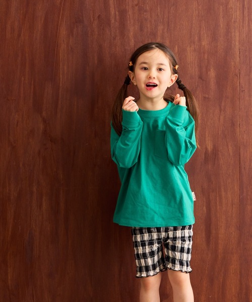 LSP WOW（エルエスピーワオ）の「【LSP WOW!】無地ポケットロンT（Tシャツ/カットソー・キッズ・グリーン/ライトグレー/ベージュ/チャコール/ネイビー/パープル/イエロー/カーキ/ブラック・80/90/100/110/120/130）」の11枚目の写真