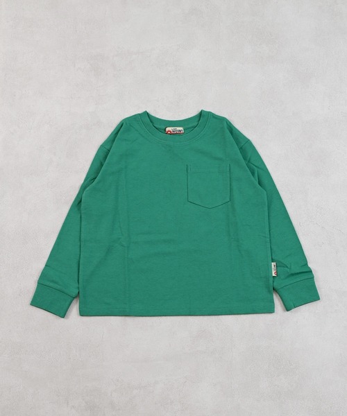 LSP WOW（エルエスピーワオ）の「【LSP WOW!】無地ポケットロンT（Tシャツ/カットソー・キッズ・グリーン/ライトグレー/ベージュ/チャコール/ネイビー/パープル/イエロー/カーキ/ブラック・80/90/100/110/120/130）」の10枚目の写真