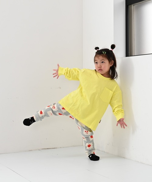 LSP WOW（エルエスピーワオ）の「【LSP WOW!】無地ポケットロンT（Tシャツ/カットソー・キッズ・グリーン/ライトグレー/ベージュ/チャコール/ネイビー/パープル/イエロー/カーキ/ブラック・80/90/100/110/120/130）」の19枚目の写真