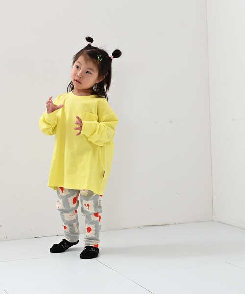 LSP WOW（エルエスピーワオ）の「【LSP WOW!】無地ポケットロンT（Tシャツ/カットソー・キッズ・グリーン/ライトグレー/ベージュ/チャコール/ネイビー/パープル/イエロー/カーキ/ブラック・80/90/100/110/120/130）」の21枚目の写真