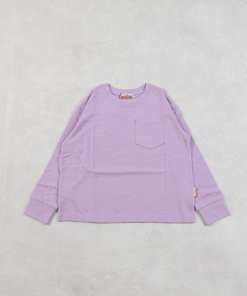 LSP WOW（エルエスピーワオ）の「【LSP WOW!】無地ポケットロンT（Tシャツ/カットソー・キッズ・グリーン/ライトグレー/ベージュ/チャコール/ネイビー/パープル/イエロー/カーキ/ブラック・80/90/100/110/120/130）」の22枚目の写真