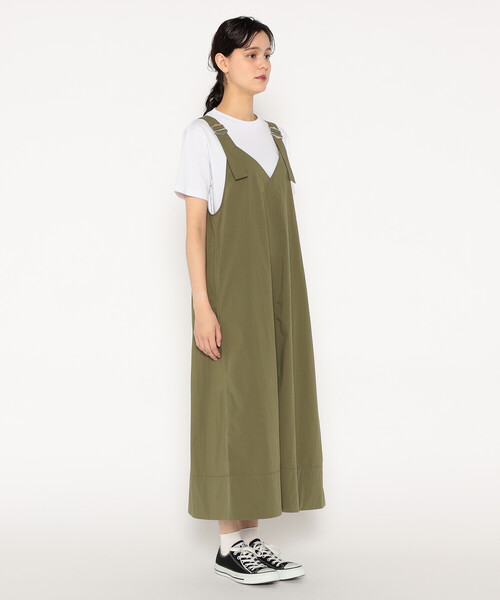 DANTON（ダントン）の「WOMEN'S C/N TYPEWRITER V-NECK OVERALLS SKIRT