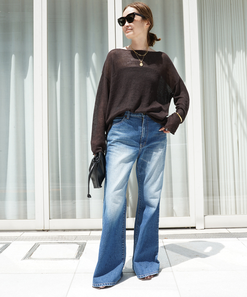 パンツ ATTICK BY JOHNBULL/ LOOSE FLARE DENIM セール】【ATTICK BY JOHNBULL/アティック バイ ジョンブル】 FLARE