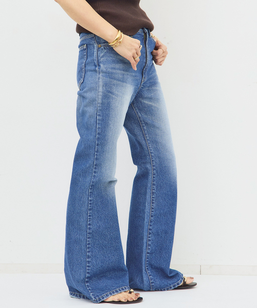 Attick by Johnbull(アティックバイジョンブル)の「【ATTICK BY JOHNBULL/アティック バイ ジョンブル】 FLARE DENIM(デニムパンツ・レディース・ブルー・34/36/38)」の5枚目の写真