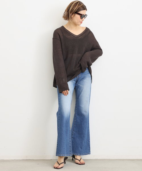 Attick by Johnbull(アティックバイジョンブル)の「【ATTICK BY JOHNBULL/アティック バイ ジョンブル】 FLARE DENIM(デニムパンツ・レディース・ブルー・34/36/38)」の9枚目の写真