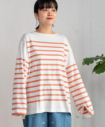 POU DOU DOU | パネルボーダーバスクシャツ(Tシャツ/カットソー)