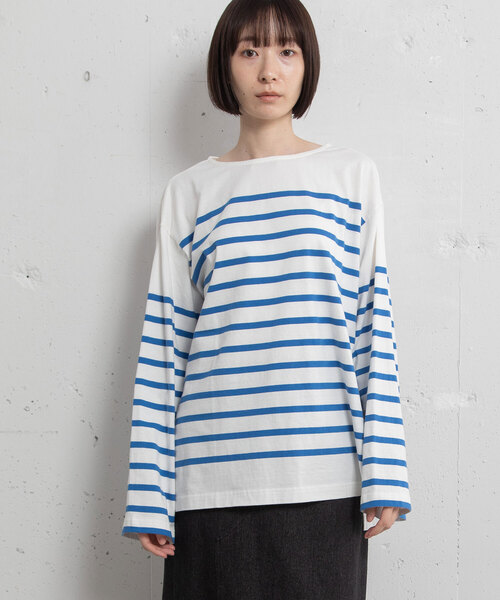 セール】パネルボーダーバスクシャツ（Tシャツ/カットソー