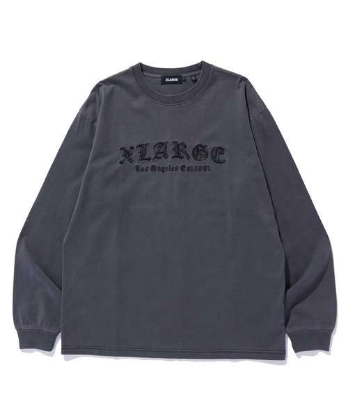 関税/送料込み LETTERING LOGO PIGMENT OVERSIZED TEE EMBROIDERY PIGMENT OVERSIZED T-SHIRT（Tシャツ/カットソー