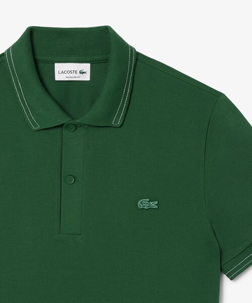 LACOSTE（ラコステ）の「配色ステッチポロシャツ（ポロシャツ・メンズ・ベージュ/ネイビー/グリーン・2/4/6/3/5）」の2枚目の写真
