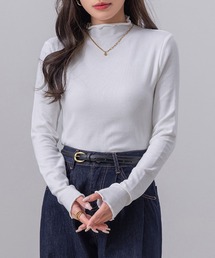 DAY CLOSET | レディース 長袖シアーメロウフリルステッチハイネックリブトップス(シャツ/ブラウス)