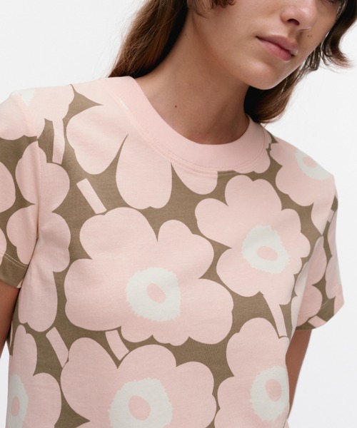 marimekko フラワープリント Tシャツ S MARNI - クロップド フラワープリントTシャツ / ホワイト / 25SS